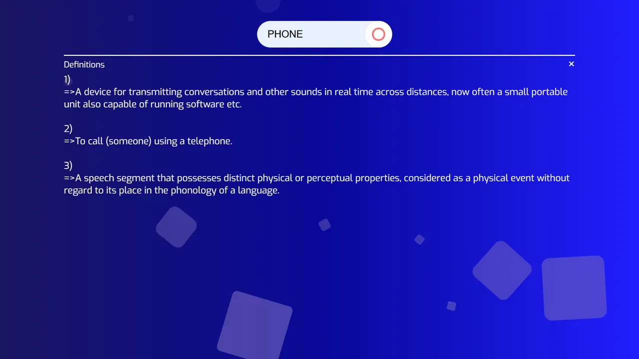 Dictionary screenshot